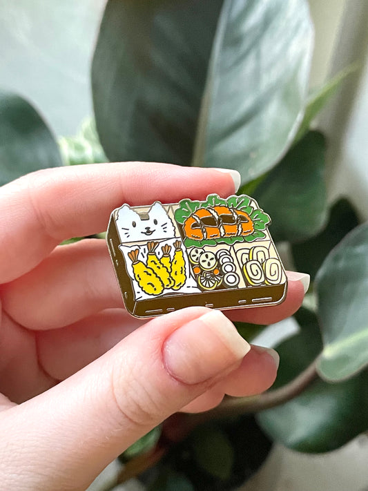 bento box enamel pin